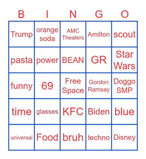 Midway Mania Bingo Card