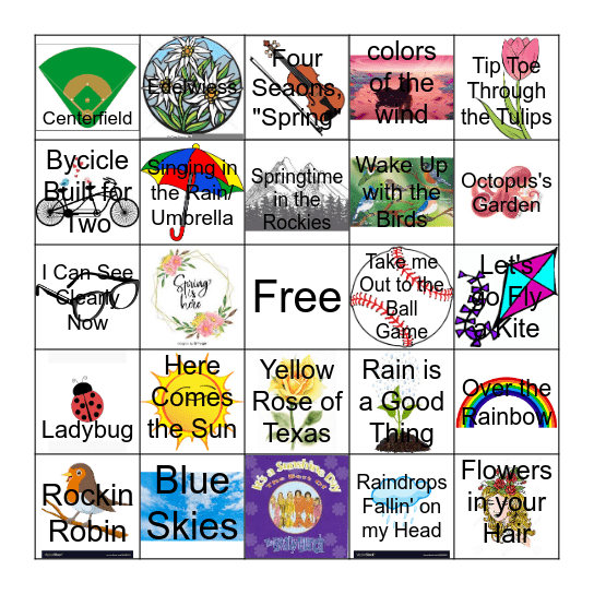 Spring Bingo Card