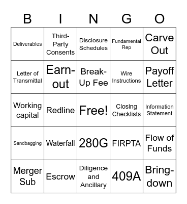 Women in Corporate Transactions Bingo Card