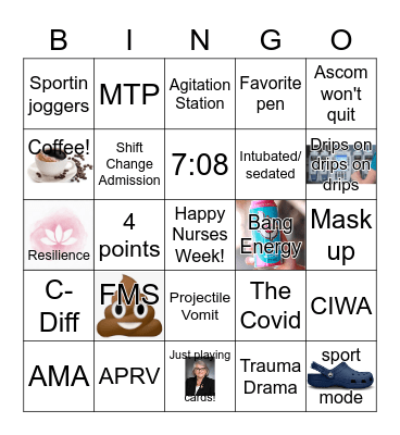 Week of the Nurse Bingo Card