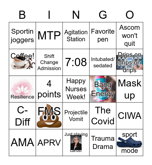 Week of the Nurse Bingo Card