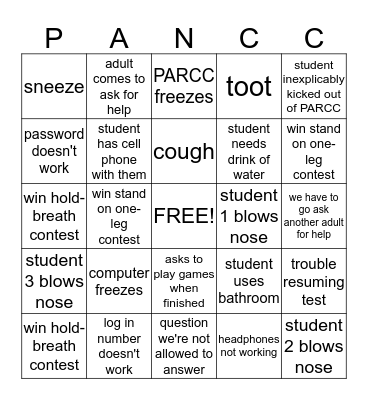 Fun Time Bingo Card