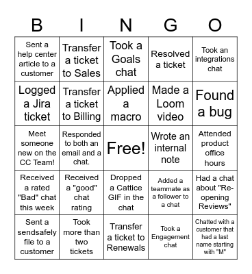 Lattice Does Customer Care Day Bingo Card