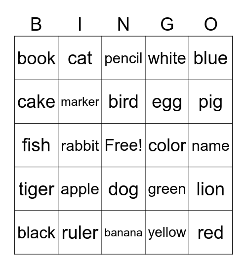 Warmup Bingo Card