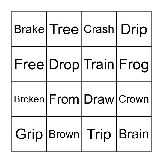 r - blend bingo Card