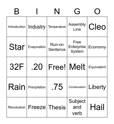 Tutor Group Bingo Card