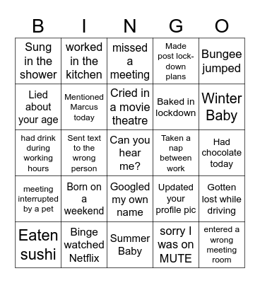 Happy Birthday Bingo Card