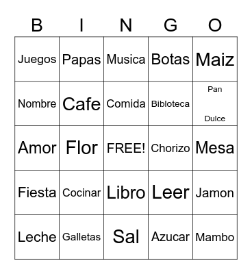 Loteria Bingo Card