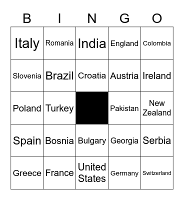 The Team Bingo Card