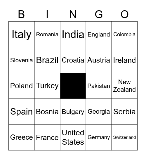 The Team Bingo Card