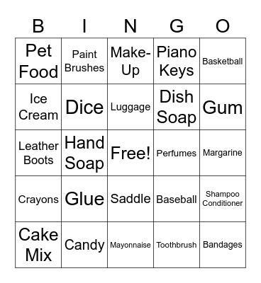 Beef Byproducts Bingo Card