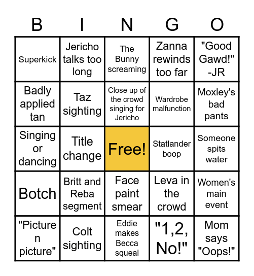 Noobs in Combat Bingo (by WhitetheCa) Bingo Card