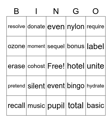 WRS Step 5.2 Bingo Card