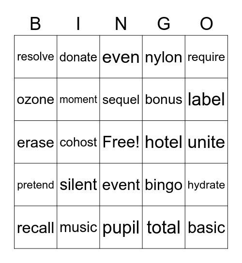 WRS Step 5.2 Bingo Card
