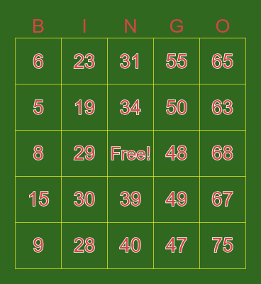 BINGO Cinco de Mayo Bingo Card