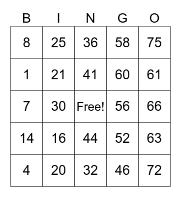 Bingo Card Carl Dungca Bingo Card