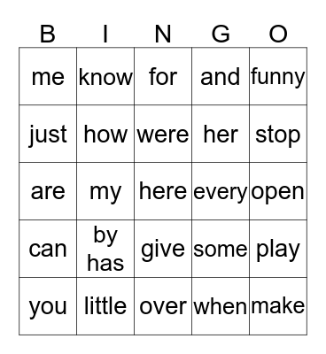 Bingo Card