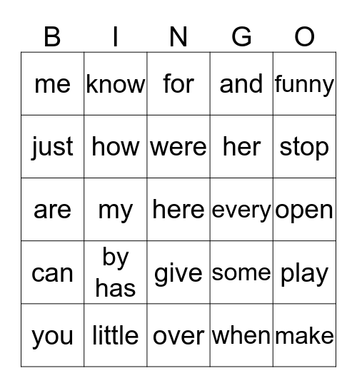 Bingo Card