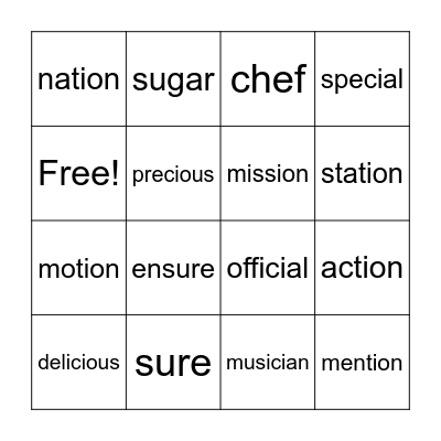 /sh/ BINGO Card