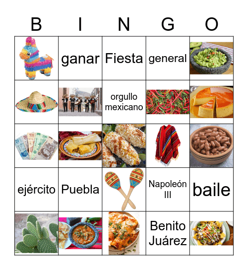 5-Mayo ~ Cinco De Mayo Bingo Card