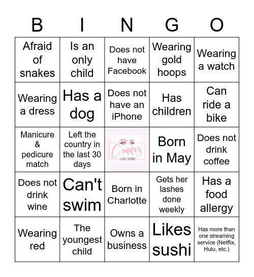 Find someone who... Bingo Card