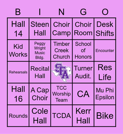 Grad Bingo Card