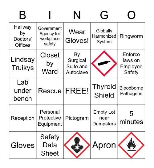 "OHSA-Ohhh!" BINGO - OSHA Edition Bingo Card