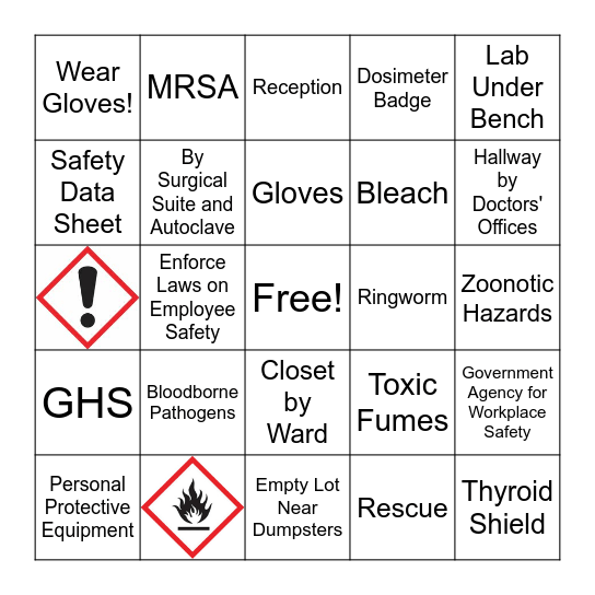 BINGO! - OSHA EDITION Bingo Card