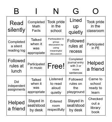 May Bingo Card