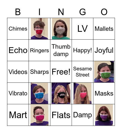 JOYFUL RINGERS Bingo Card