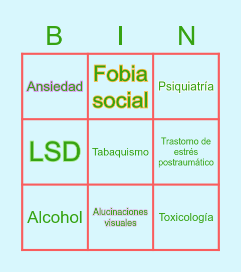 TERAPIA CON LSD Bingo Card