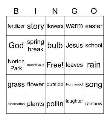 Springtime for Jesus Facetime Bingo Card