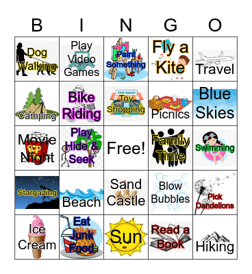Summer Bingo Card