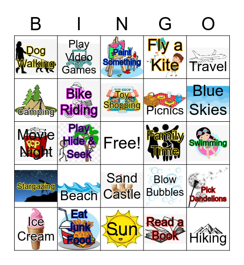 Summer Bingo Card