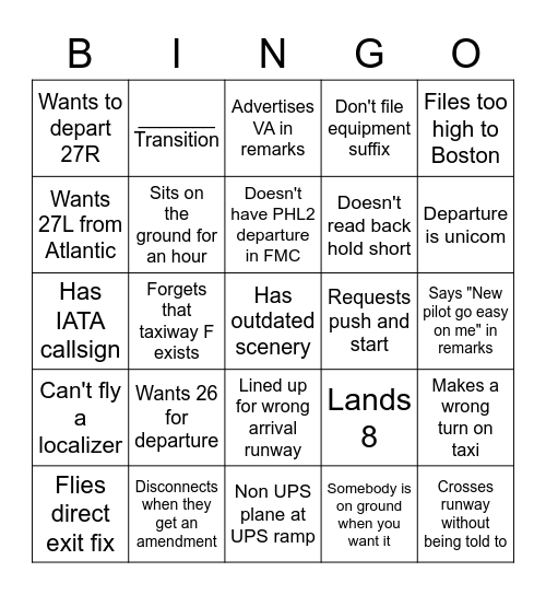 PHL Bingo Card