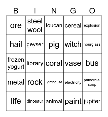 Little Alchemy 2 Bingo #6 Bingo Card