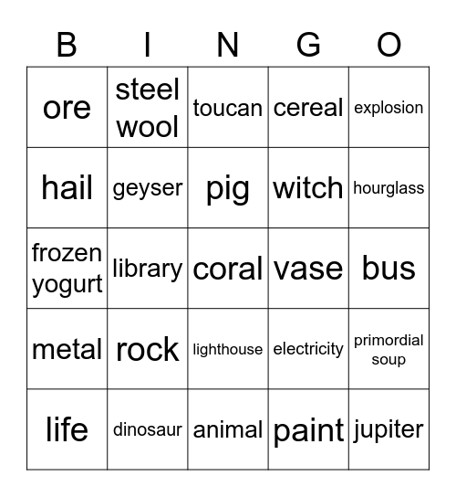Little Alchemy 2 Bingo #6 Bingo Card