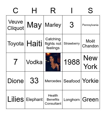 Birthday Bingo Card