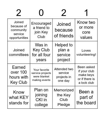 Senior Sendoff Bingo!! Bingo Card