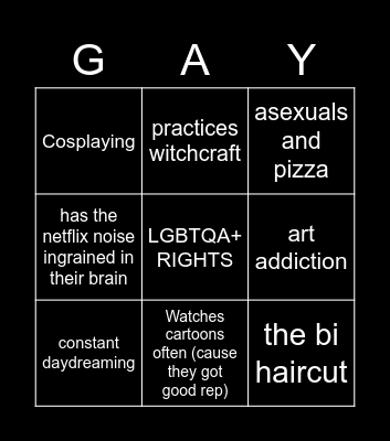 pride club Bingo Card