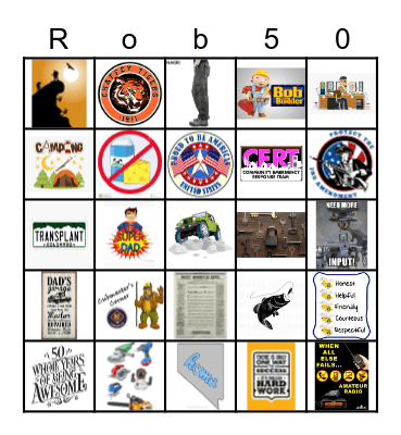 Birthday Boy Bingo Card