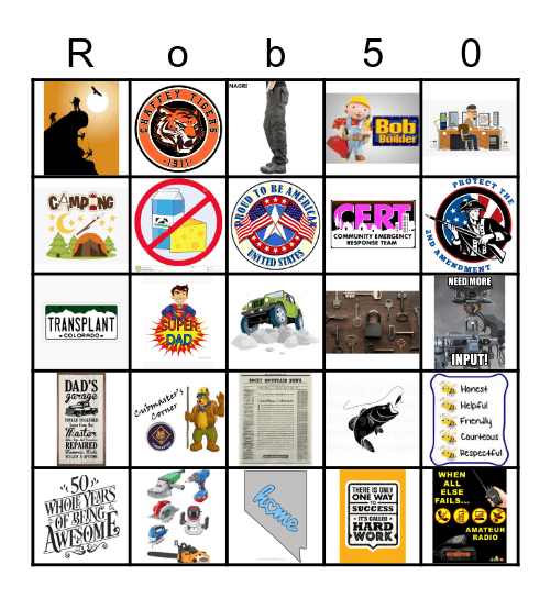 Birthday Boy Bingo Card