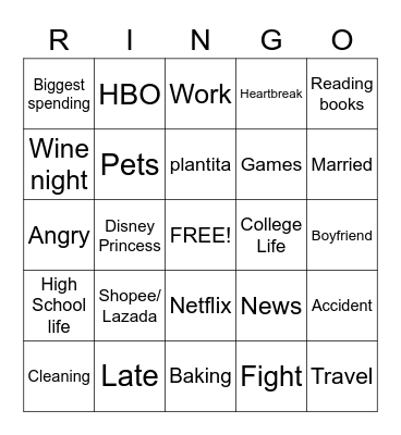 How is life? Bingo Card