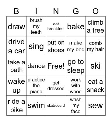 Bingo game Bingo Card