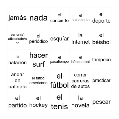 Ch 9 Part 2 Vocab Bingo Card