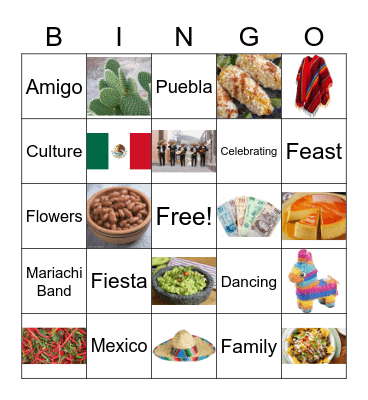 5-Mayo ~ Cinco De Mayo Bingo Card