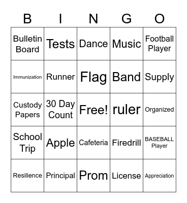Administrative Assistants Bingo Card