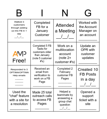 + Social Bingo Card