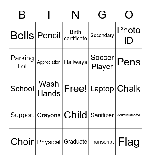 Administrative Assistants * Bingo Card