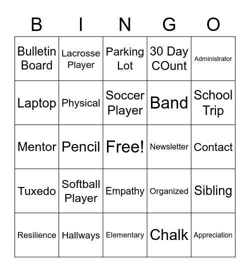 Administrative Assistants ** Bingo Card